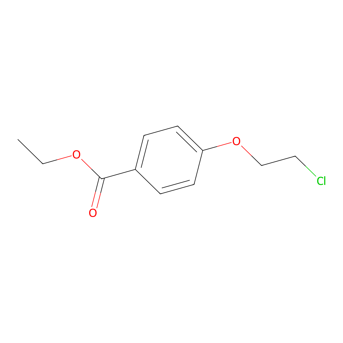Ethyl 4-(2-chloroethoxy)benzoate molecular structure, CAS 40992-21-0