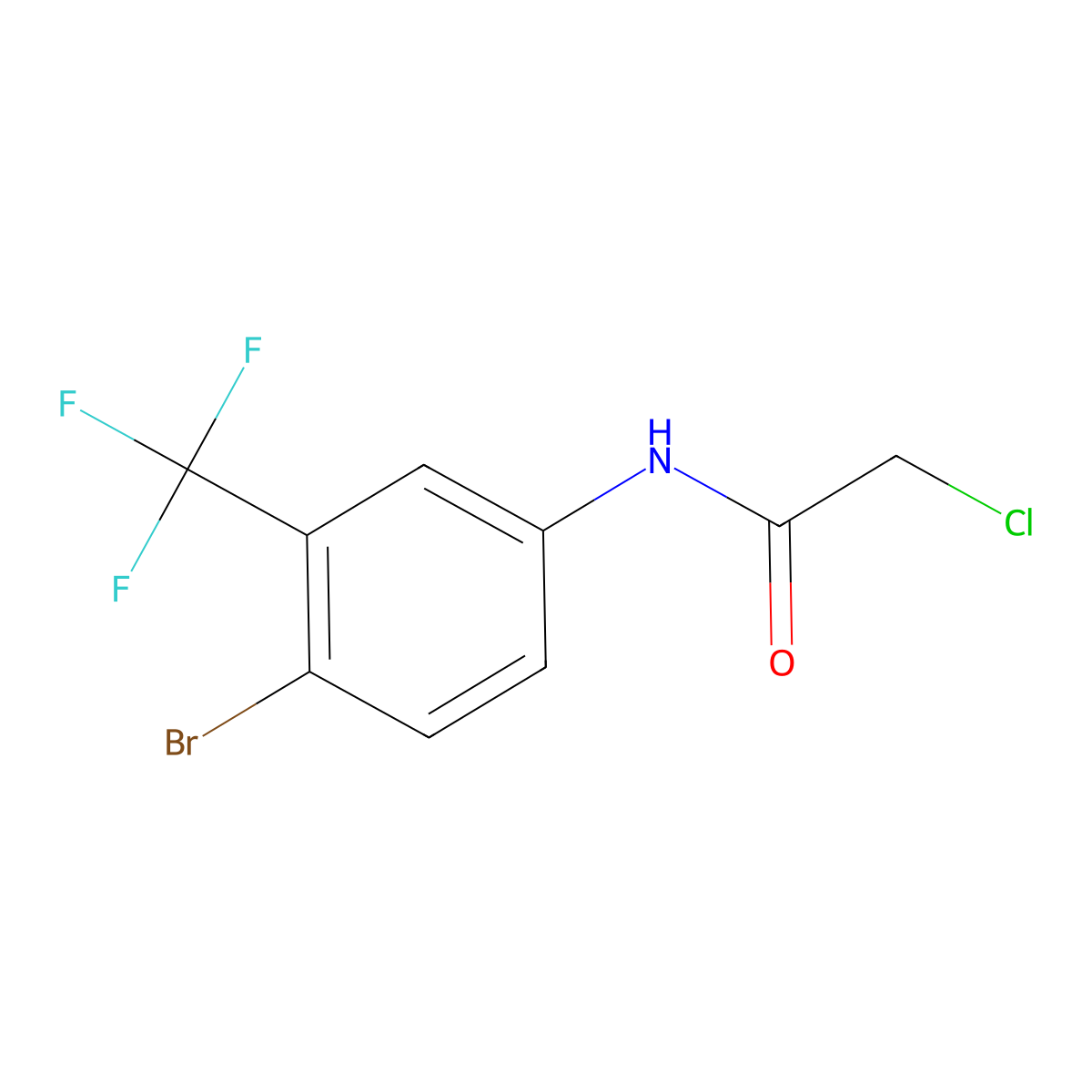 N-[4-bromo-3-(trifluoromethyl)phenyl]-2-chloroacetamide molecular structure, CAS 40992-67-4