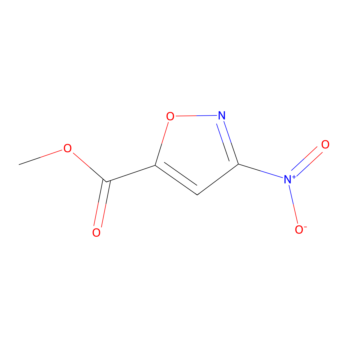Methyl 3-nitroisoxazole-5-carboxylate molecular structure, CAS 40995-06-0