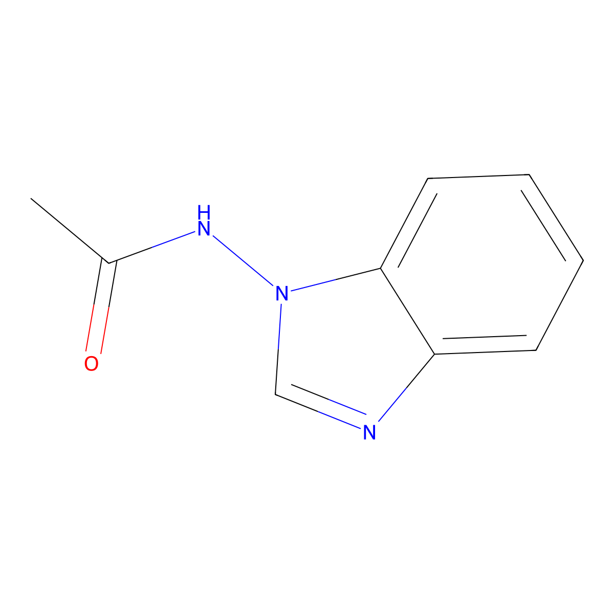 N-(1H-Benzimidazol-1-yl)acetamide molecular structure, CAS 40995-18-4