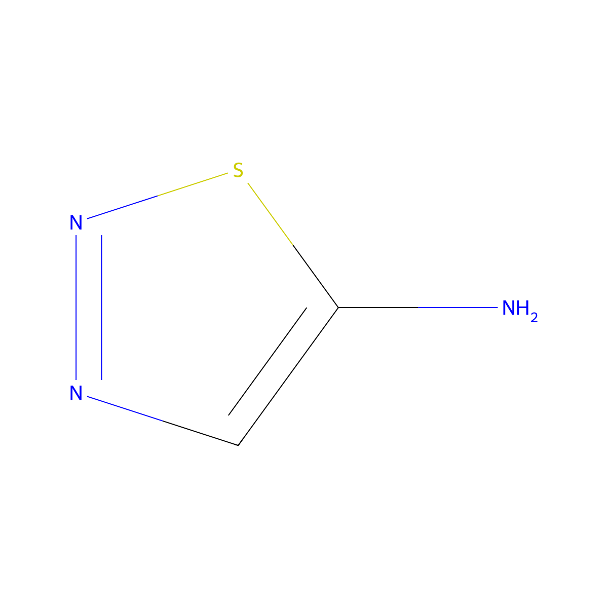 1,2,3-Thiadiazol-5-amine molecular structure, CAS 4100-41-8