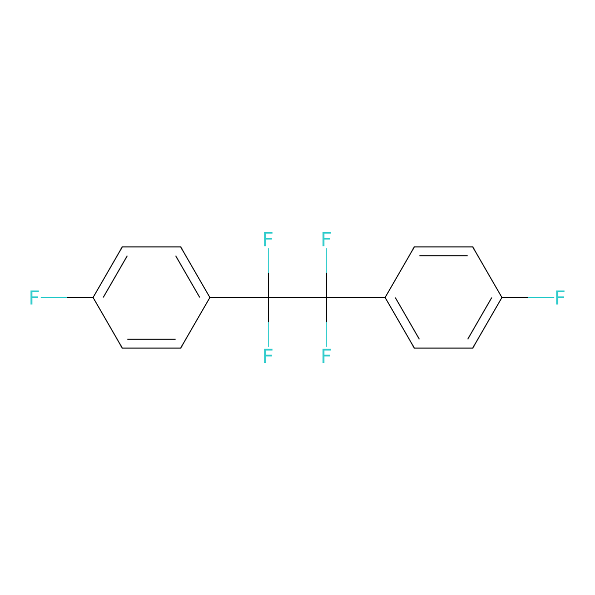 1,1,2,2-Tetrafluoro-1,2-bis(4-fluorophenyl)ethane molecular structure, CAS 4100-99-6