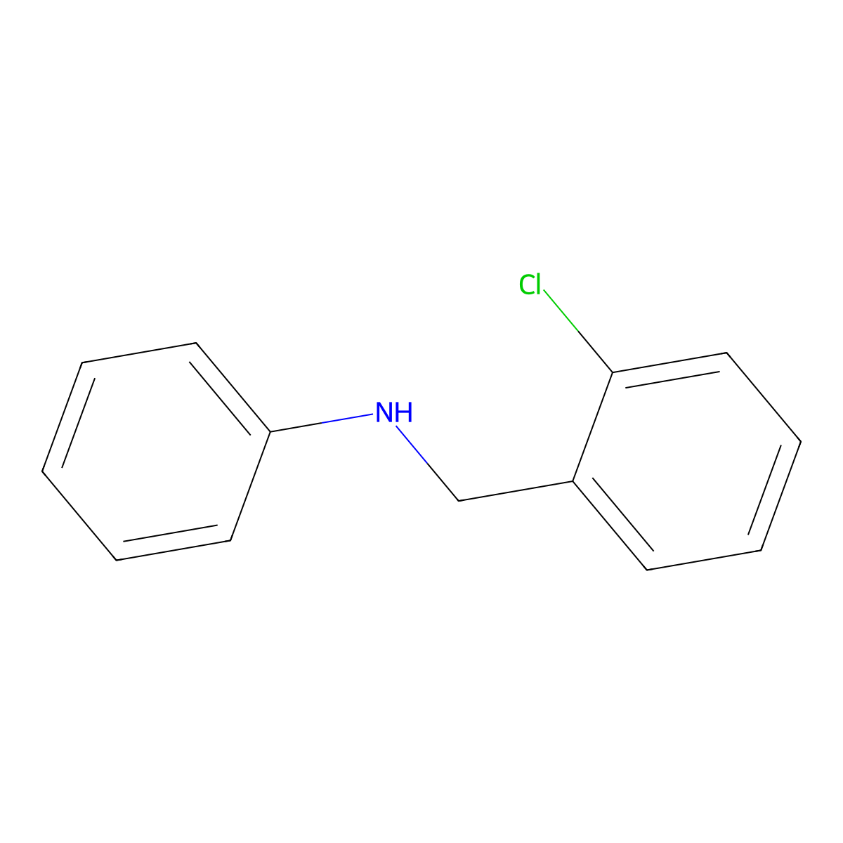 N-(2-chlorobenzyl)-N-phenylamine molecular structure, CAS 41001-24-5
