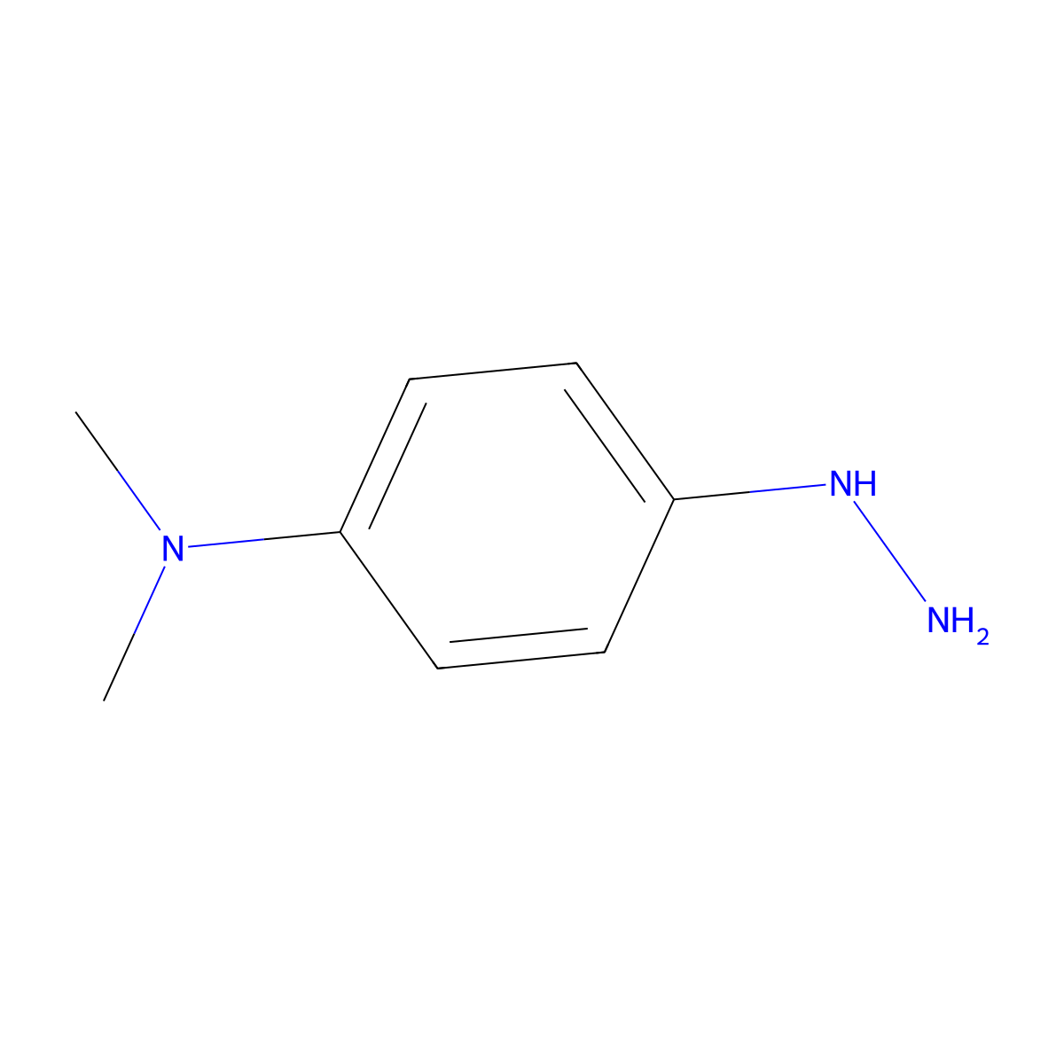 4-Hydrazinyl-N,N-dimethylaniline molecular structure, CAS 41002-34-0