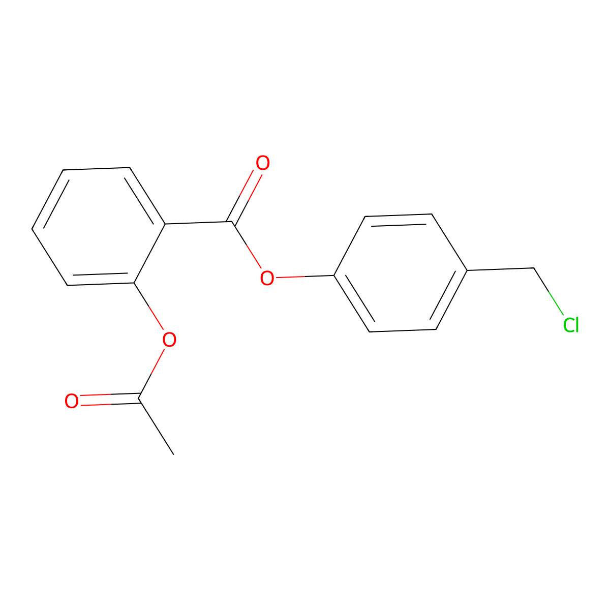2-(Acetyloxy)benzoic Acid 4-(Chloromethyl)phenyl Ester molecular structure, CAS 410071-22-6