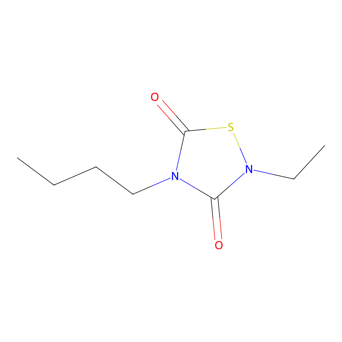 4-Butyl-2-ethyl-1,2,4-thiadiazolidine-3,5-dione molecular structure, CAS 410074-60-1