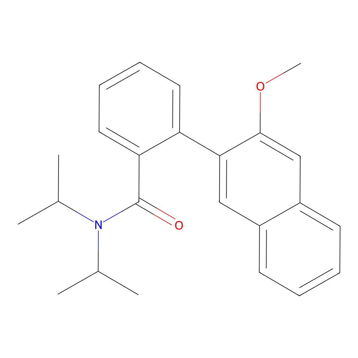 2-(3-methoxynaphthalen-2-yl)-N,N-bis(propan-2-yl)benzamide molecular structure, CAS 410074-77-0