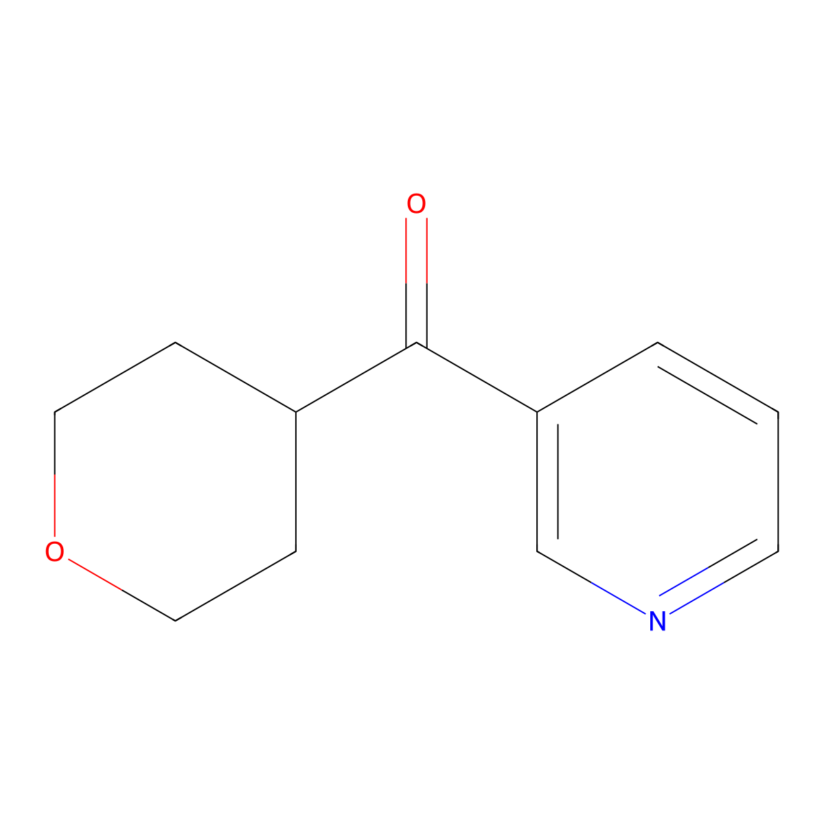 3-(Oxane-4-carbonyl)pyridine molecular structure, CAS 410083-27-1