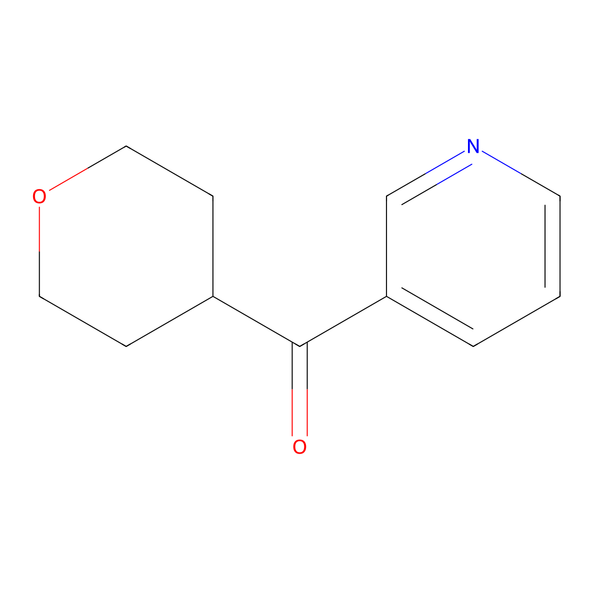 3-(Oxane-4-carbonyl)pyridine molecular structure, CAS 410083-27-1