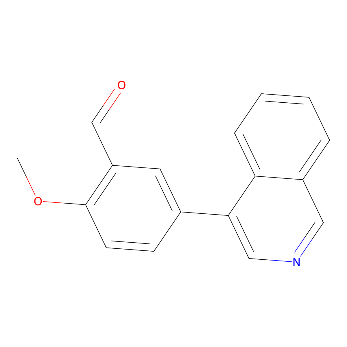 5-(4-Isoquinolinyl)-2-methoxybenzaldehyde molecular structure, CAS 410085-96-0