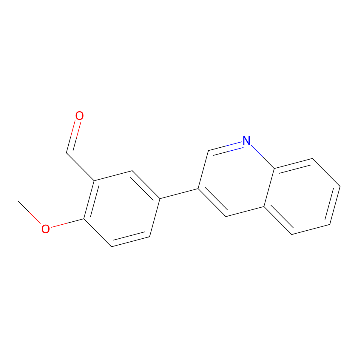 2-Methoxy-5-(3-quinolinyl)benzaldehyde molecular structure, CAS 410085-97-1