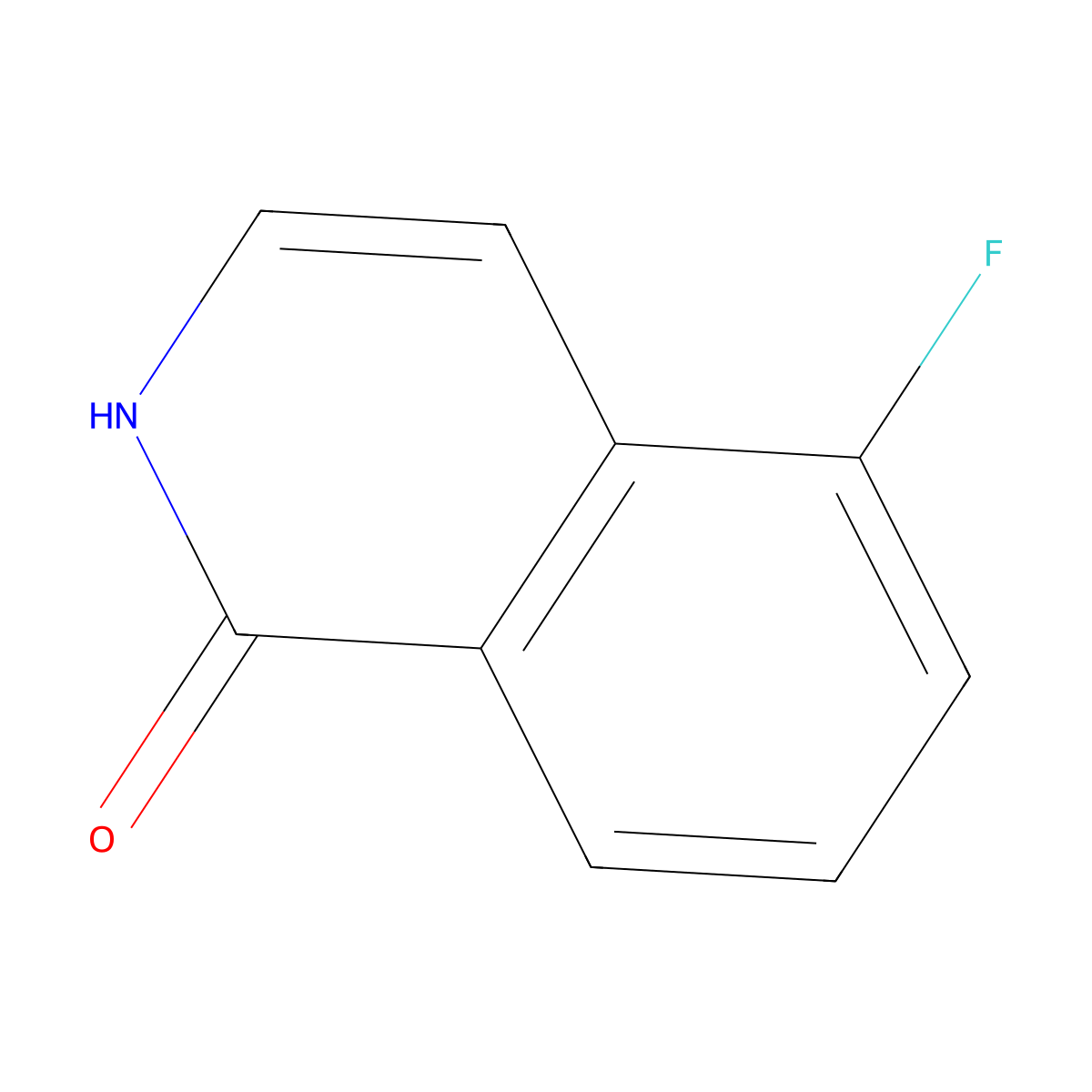 5-fluoroisoquinolin-1(2H)-one molecular structure, CAS 410086-25-8