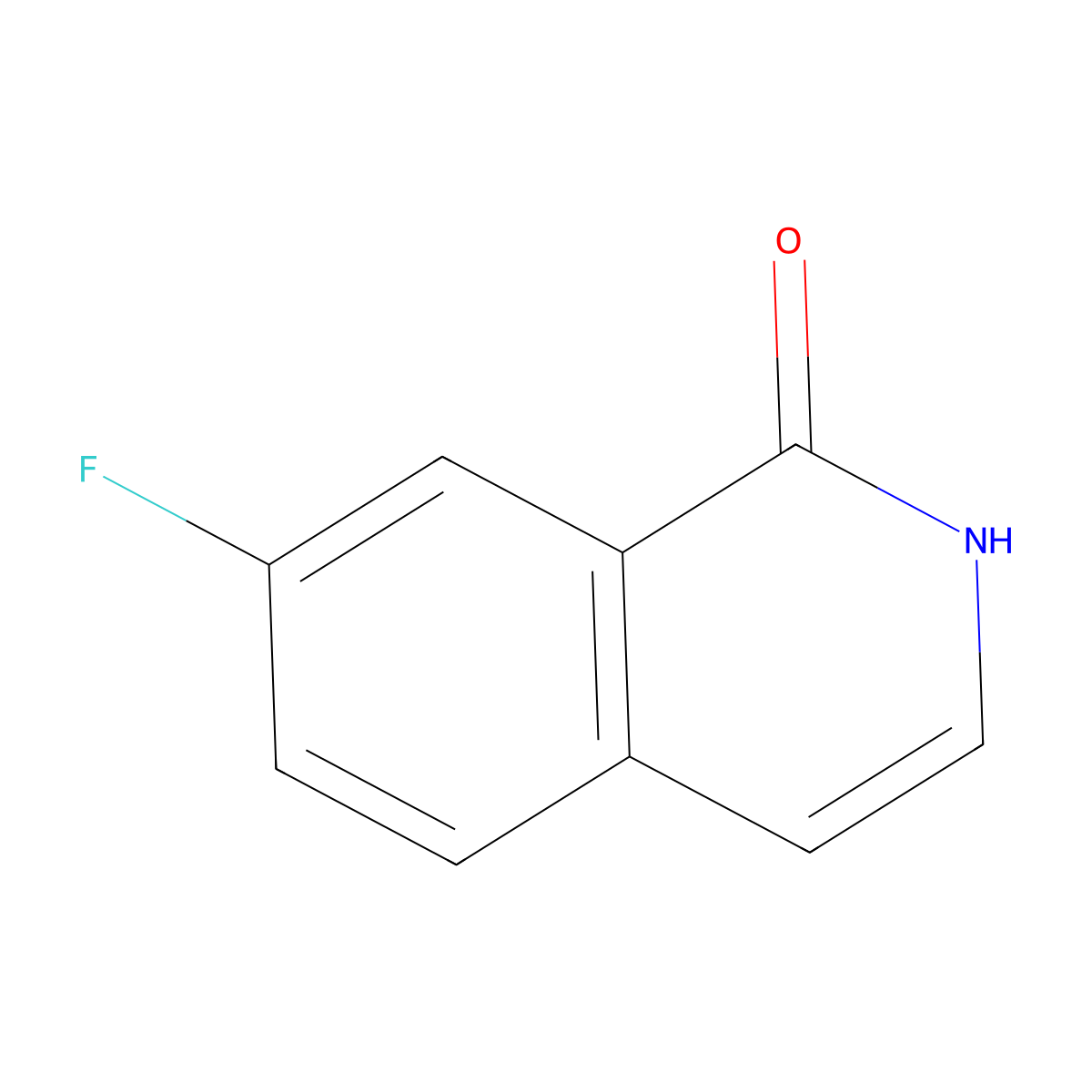 7-Fluoro-1,2-dihydroisoquinolin-1-one molecular structure, CAS 410086-27-0