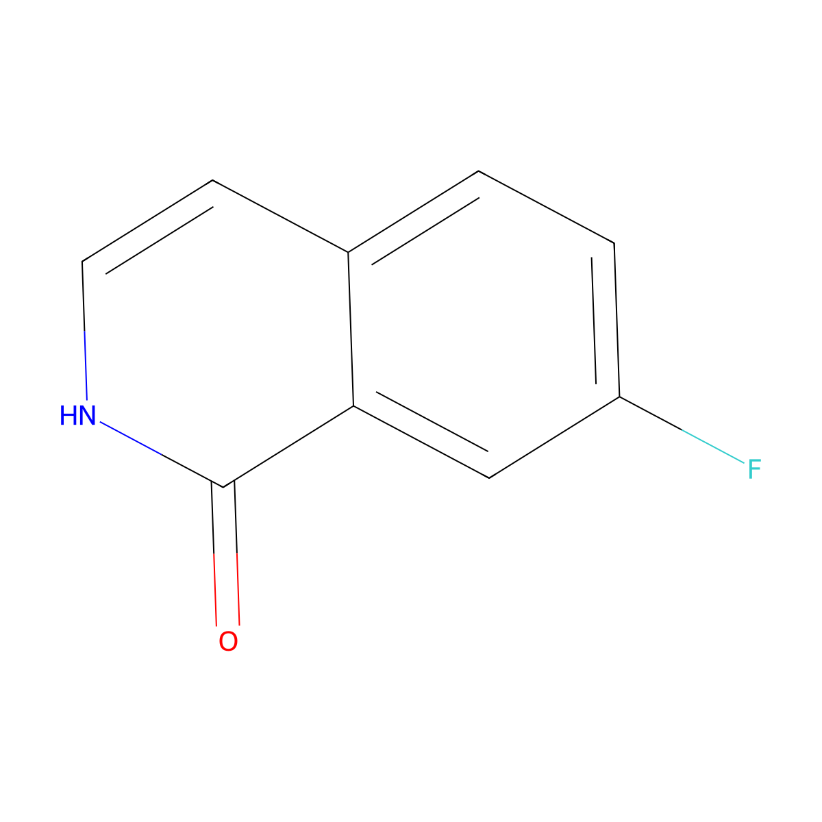 7-Fluoro-1,2-dihydroisoquinolin-1-one molecular structure, CAS 410086-27-0