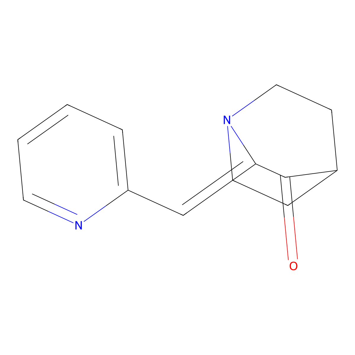 (2Z)-2-[(pyridin-2-yl)methylidene]-1-azabicyclo[2.2.2]octan-3-one molecular structure, CAS 410087-17-1