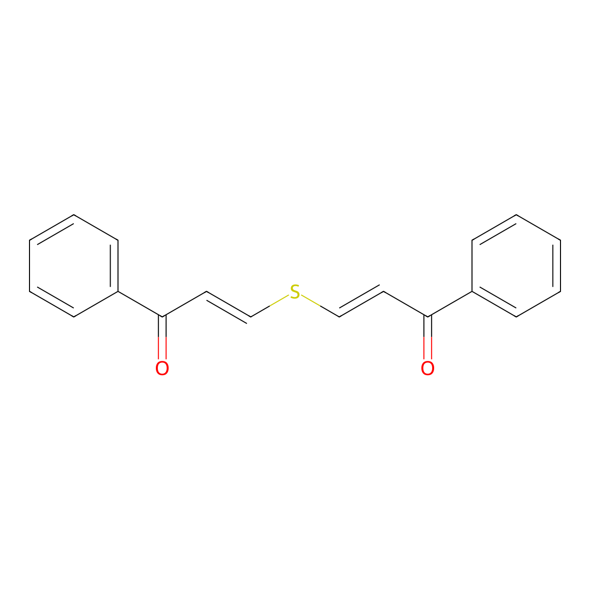 2-Propen-1-one, 3,3'-thiobis[1-phenyl- molecular structure, CAS 41009-56-7