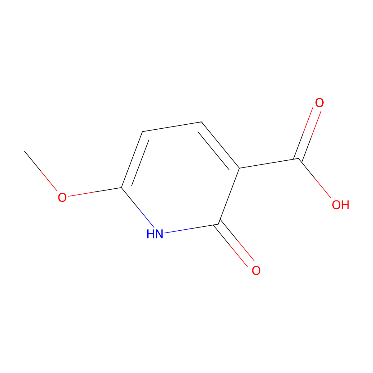 6-Methoxy-2-oxo-1,2-dihydropyridine-3-carboxylic acid molecular structure, CAS 410090-04-9