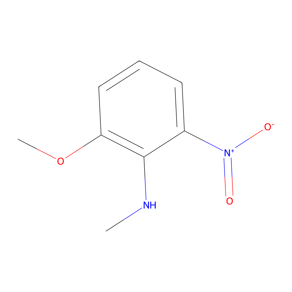 2-Methoxy-N-methyl-6-nitroaniline molecular structure, CAS 410092-91-0