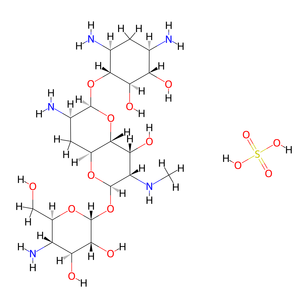 Apramycin Sulfate molecular structure, CAS 410097-64-2