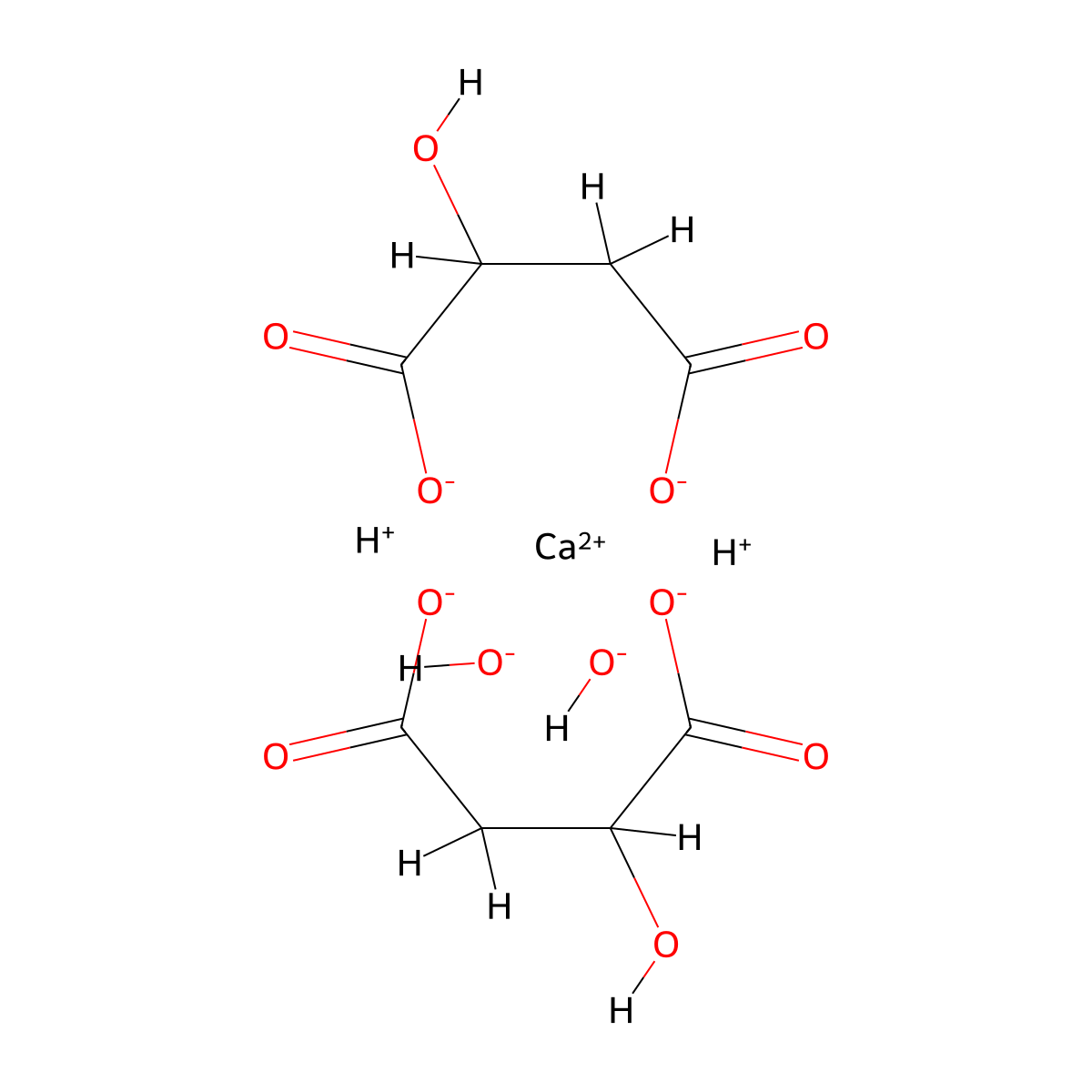 Diaqua[(2S)-2-(hydroxy-kappaO)butanedioato(2-)-kappaO1]calcium molecular structure, CAS 410098-14-5