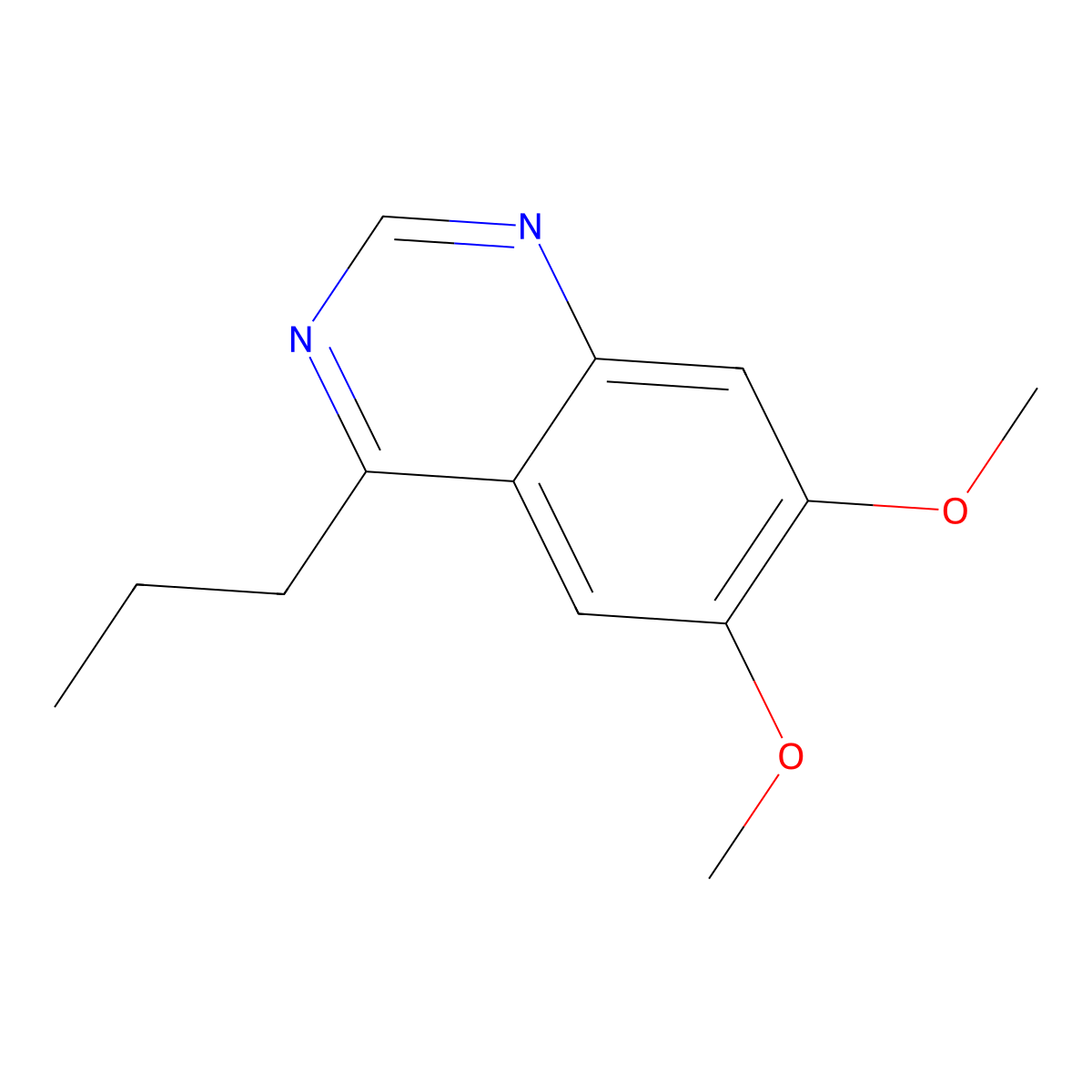 6,7-Dimethoxy-4-propylquinazoline molecular structure, CAS 4101-25-1