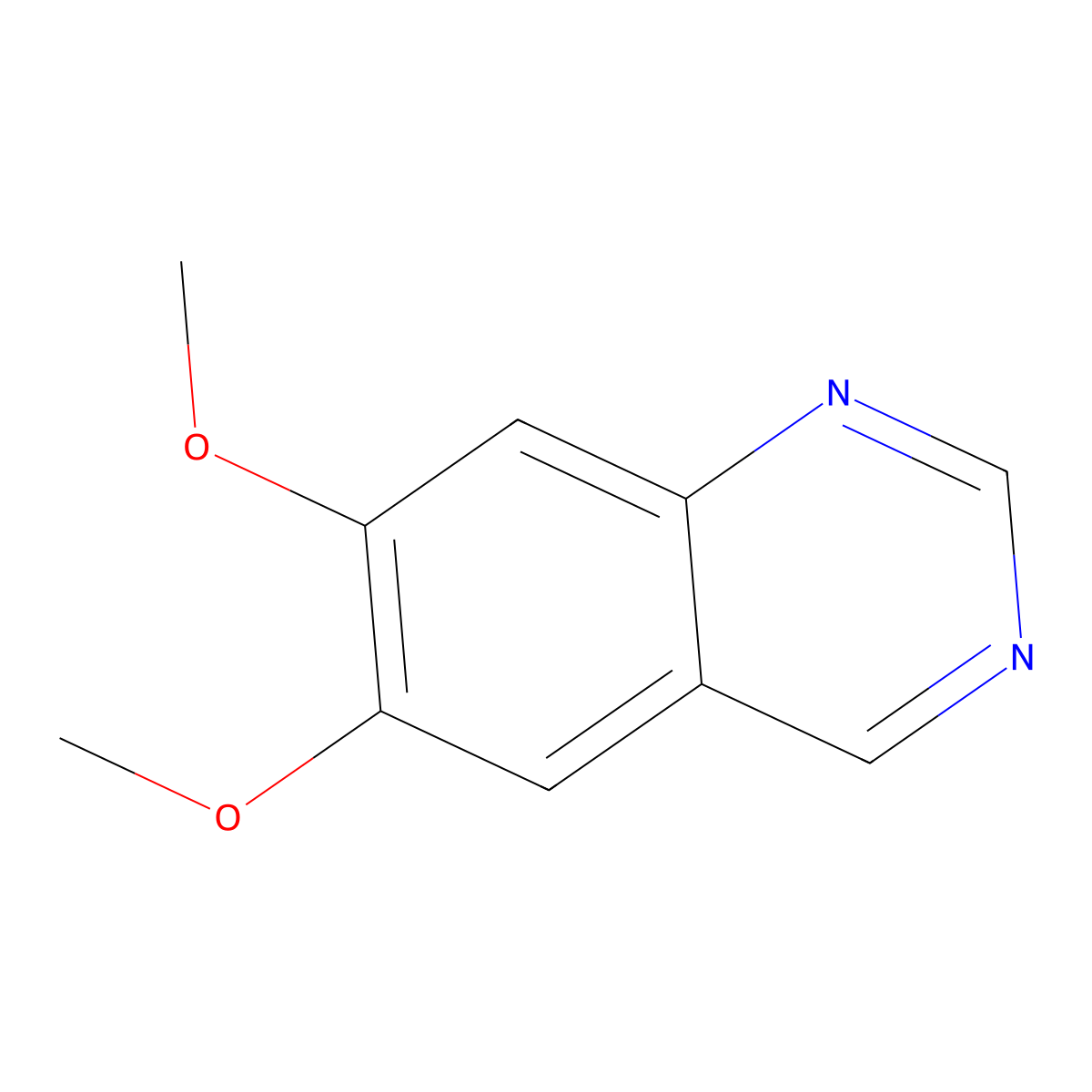 6,7-Dimethoxyquinazoline molecular structure, CAS 4101-33-1