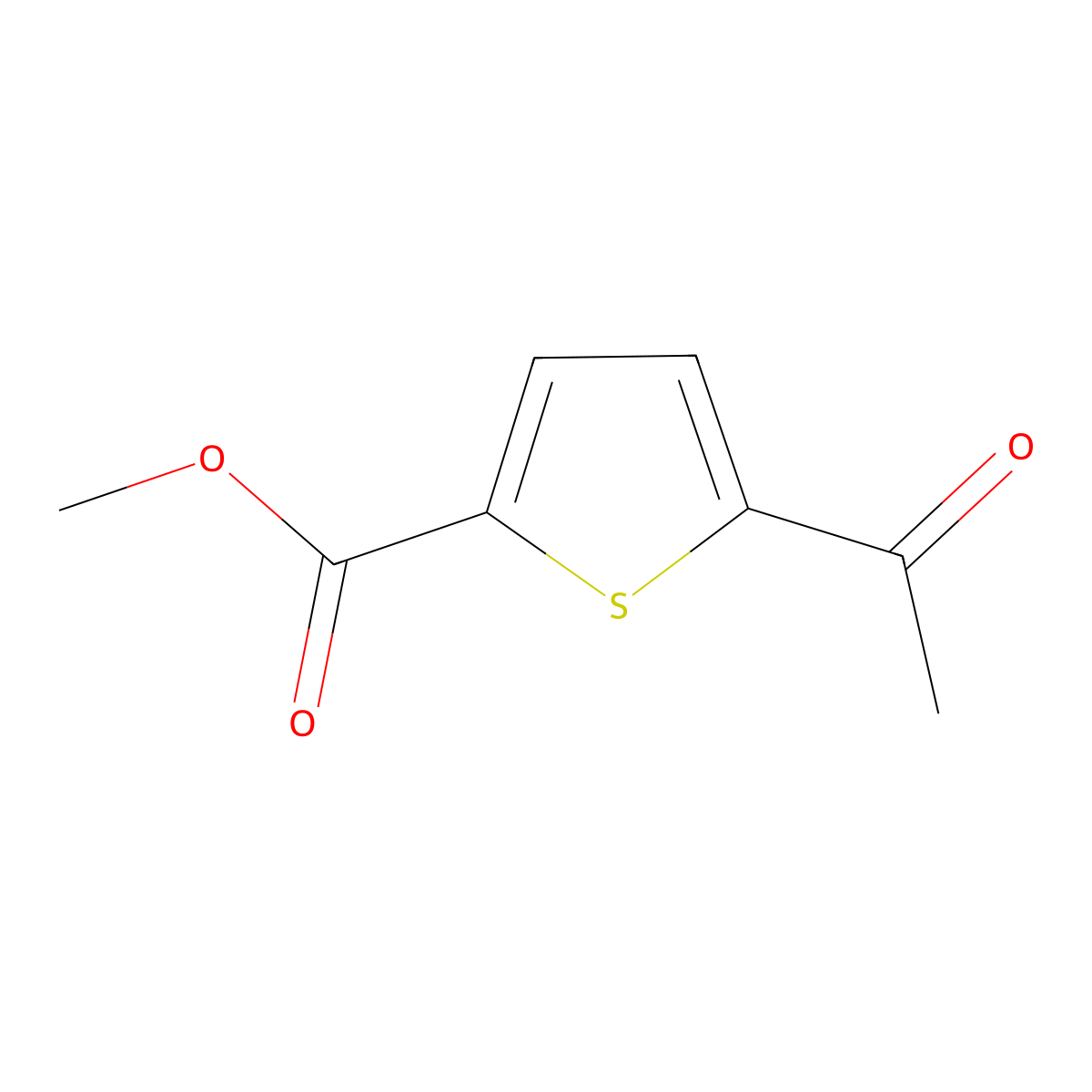 Methyl 5-acetylthiophene-2-carboxylate molecular structure, CAS 4101-81-9