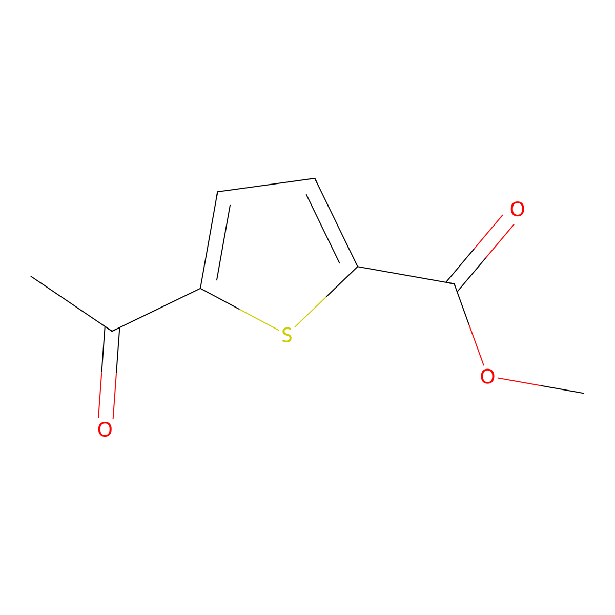 Methyl 5-acetylthiophene-2-carboxylate molecular structure, CAS 4101-81-9