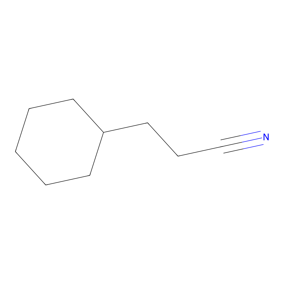 3-Cyclohexylpropanenitrile molecular structure, CAS 41010-09-7