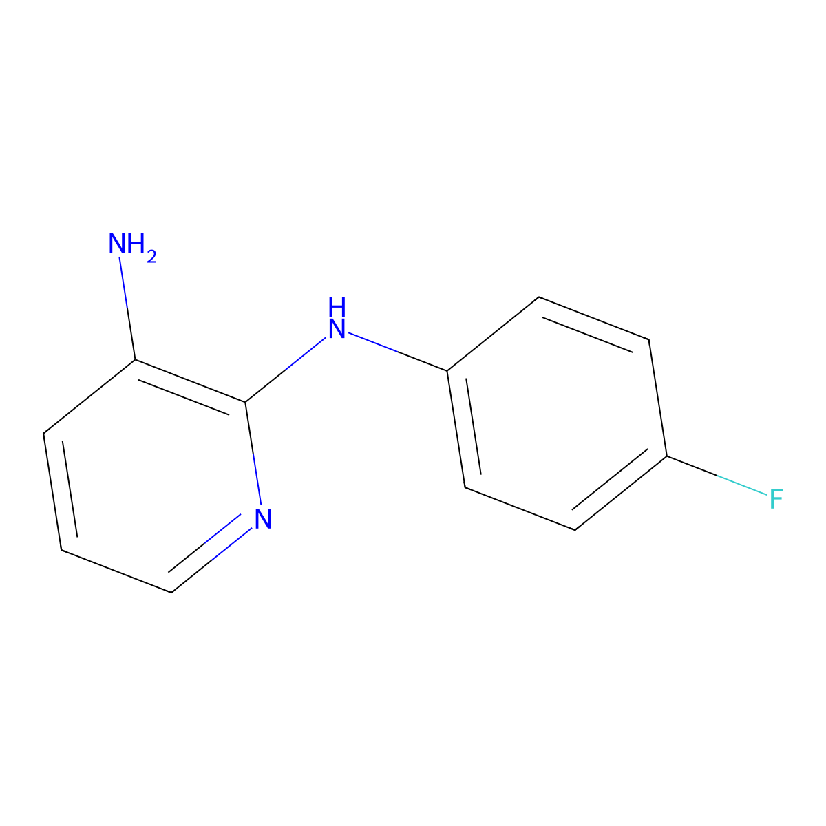 N2-(4-fluorophenyl)pyridine-2,3-diamine molecular structure, CAS 41010-70-2