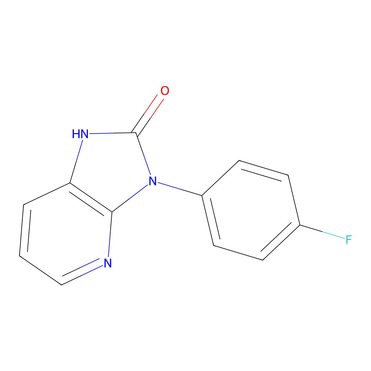 3-(4-fluorophenyl)-1H-imidazo[4,5-b]pyridin-2(3H)-one molecular structure, CAS 41010-74-6
