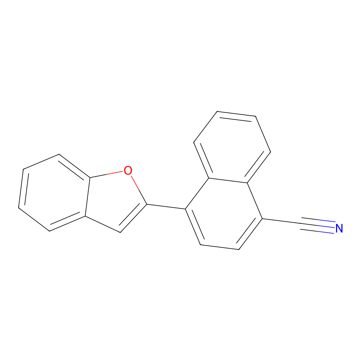 4-(2-Benzofuranyl)-1-naphthalenecarbonitrile molecular structure, CAS 41014-21-5