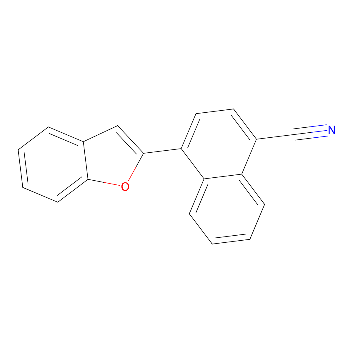 4-(2-Benzofuranyl)-1-naphthalenecarbonitrile molecular structure, CAS 41014-21-5