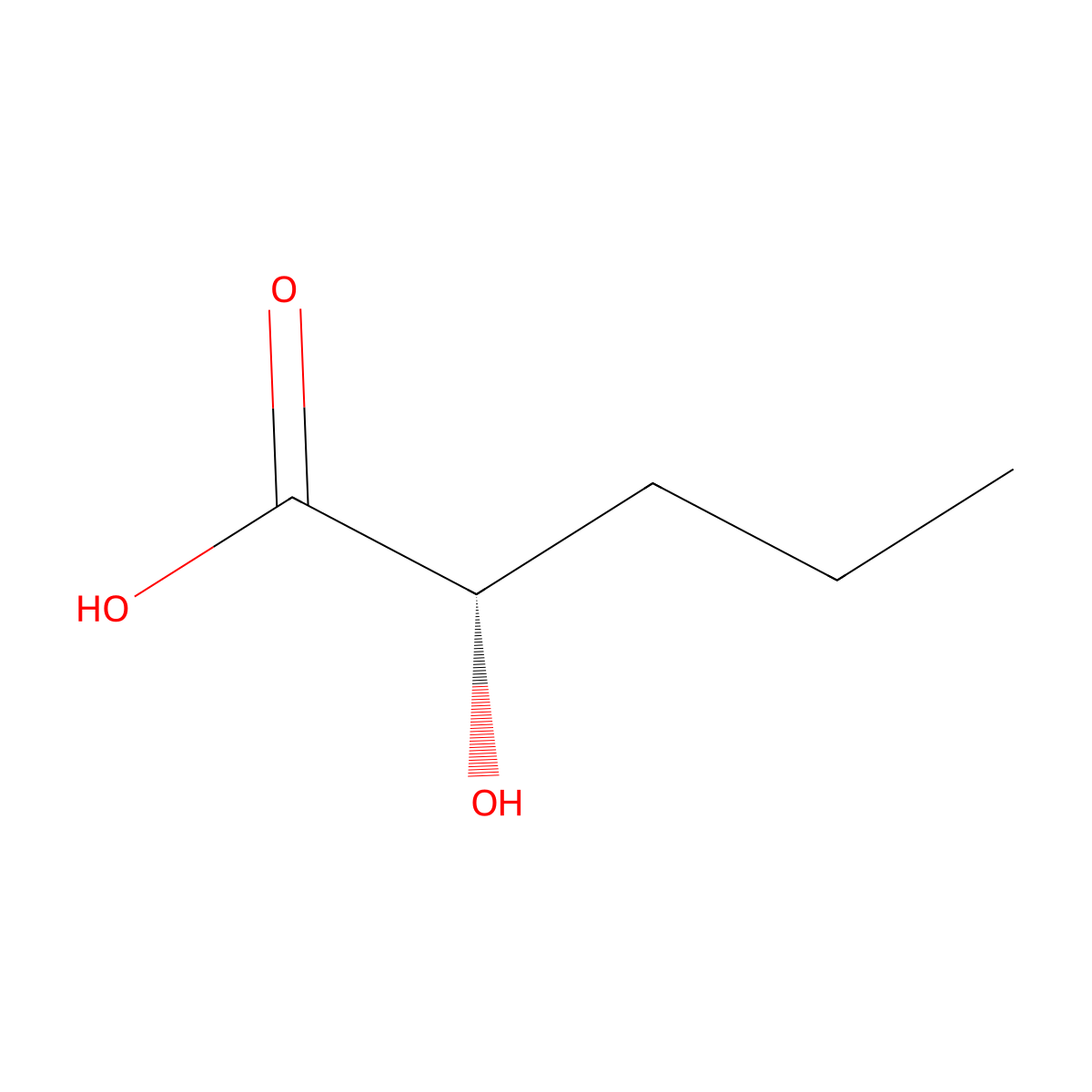 (2S)-2-Hydroxypentanoic acid molecular structure, CAS 41014-93-1