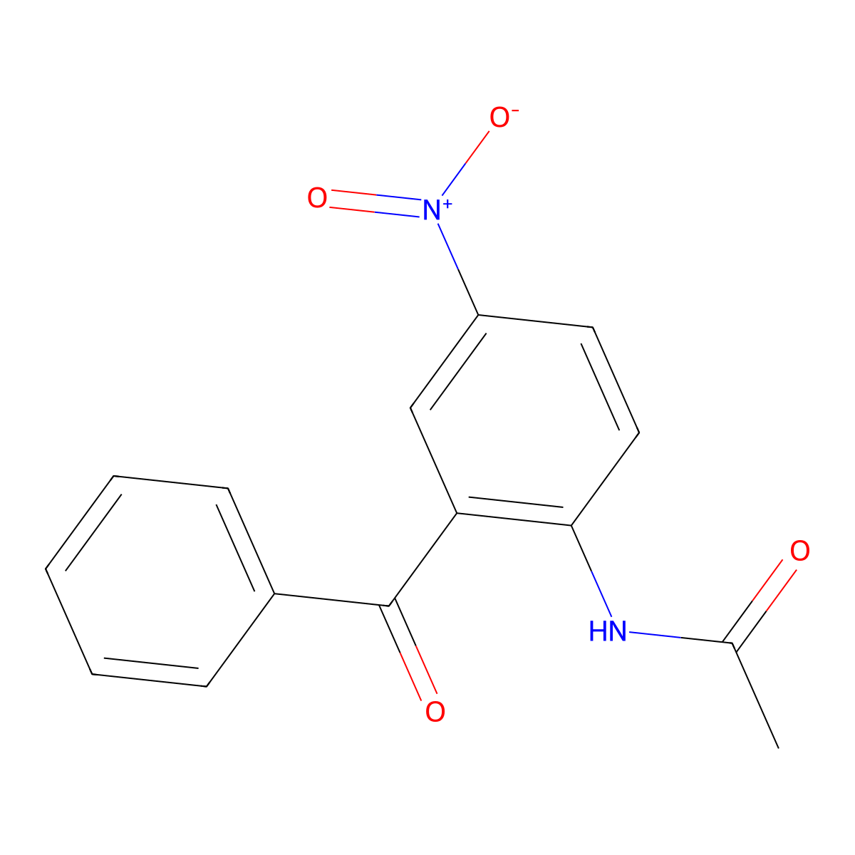 N-(2-Benzoyl-4-nitrophenyl)acetamide molecular structure, CAS 41019-22-1