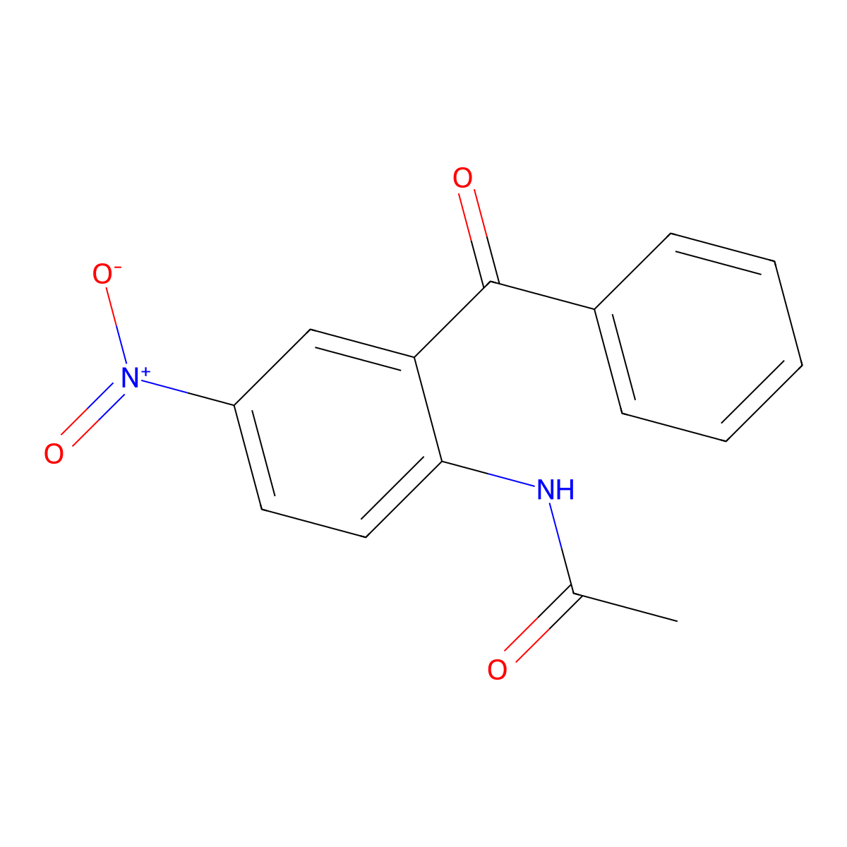 N-(2-Benzoyl-4-nitrophenyl)acetamide molecular structure, CAS 41019-22-1