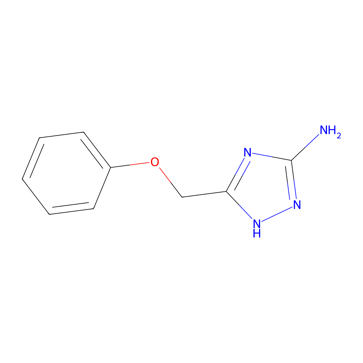 3-(Phenoxymethyl)-1H-1,2,4-triazol-5-amine molecular structure, CAS 41019-38-9