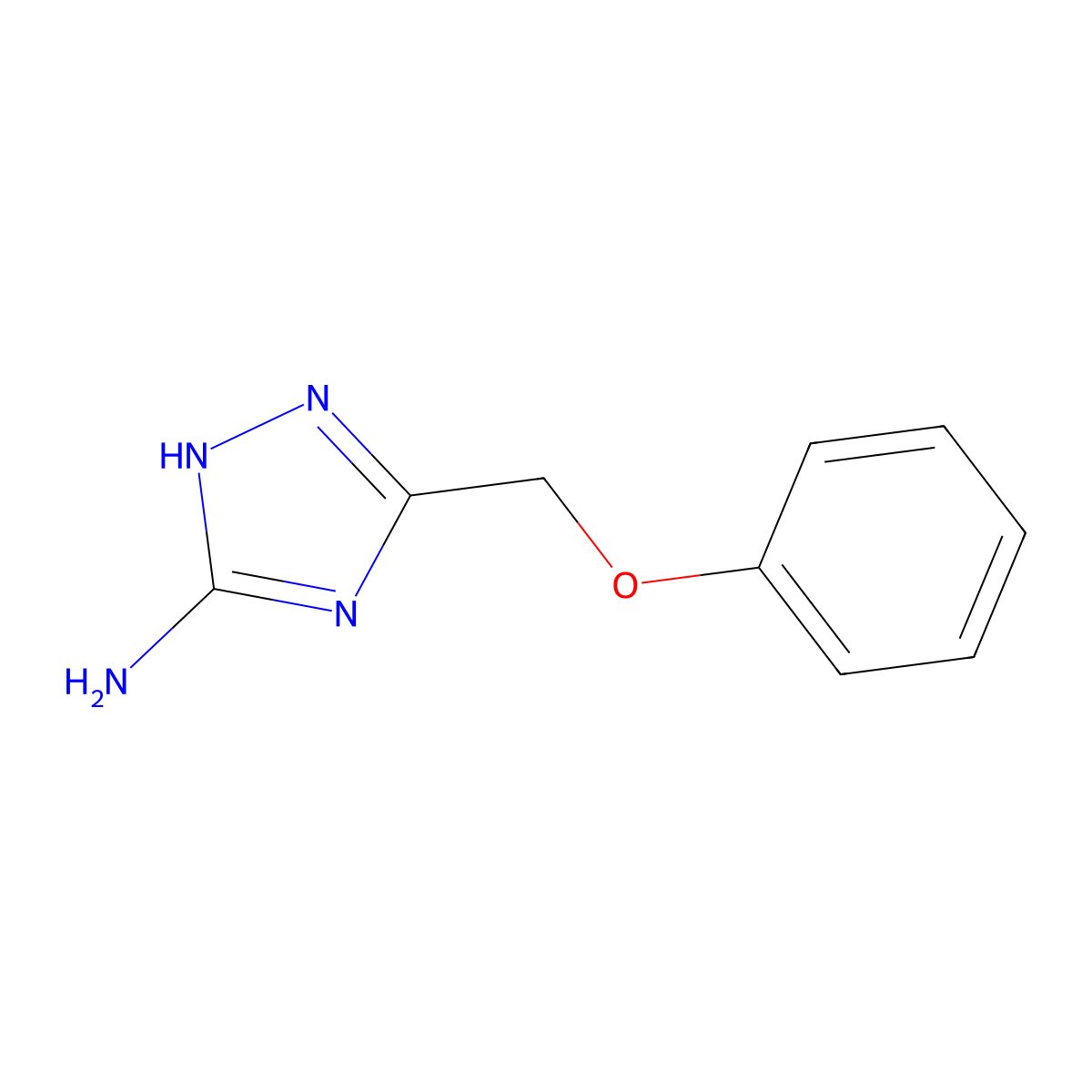 3-(Phenoxymethyl)-1H-1,2,4-triazol-5-amine molecular structure, CAS 41019-38-9