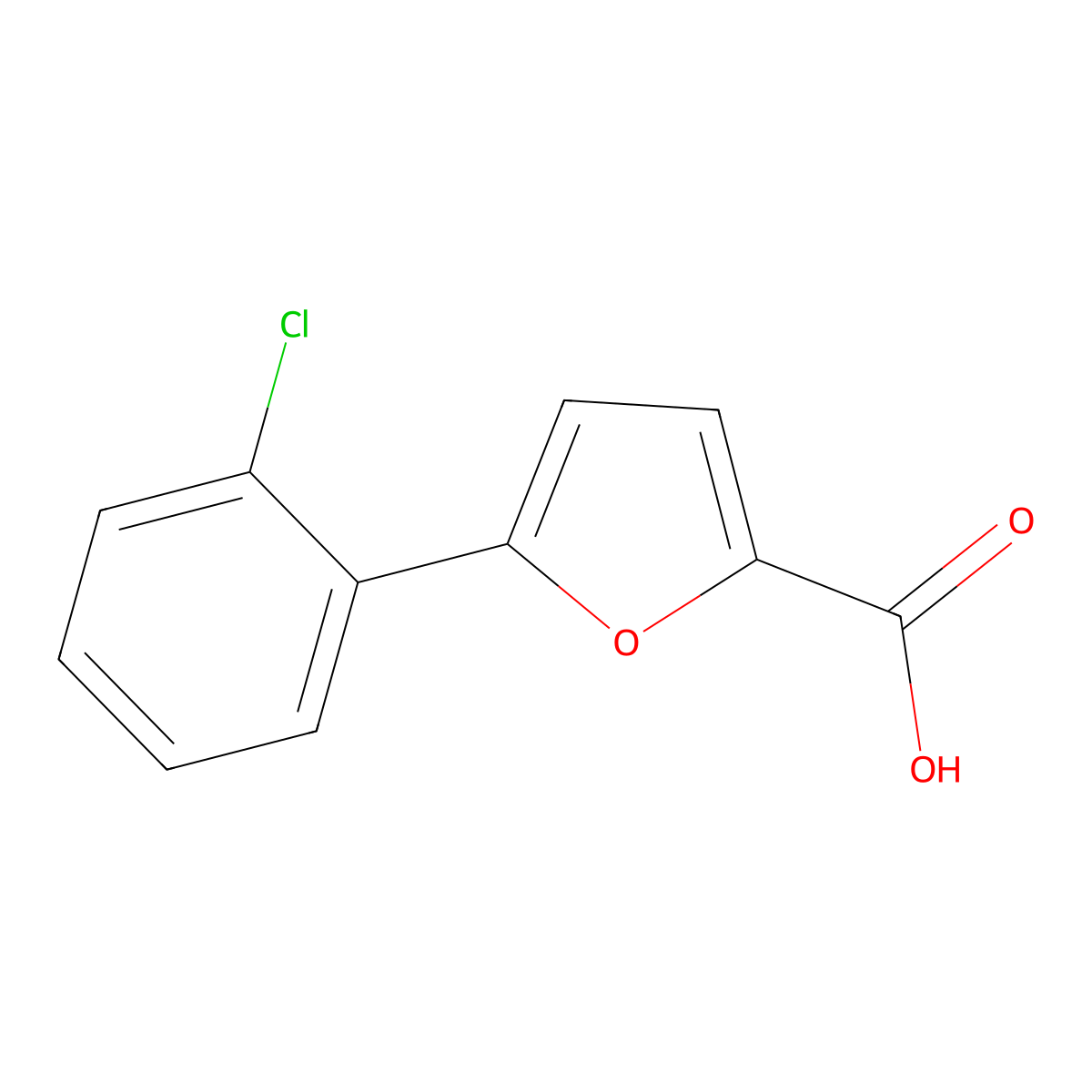 5-(2-Chlorophenyl)-2-furoic acid molecular structure, CAS 41019-43-6