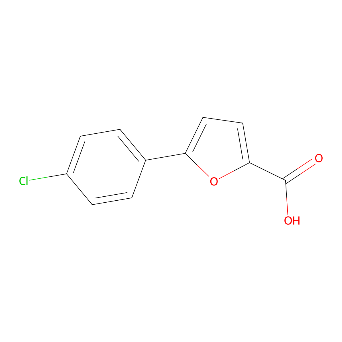5-(4-Chlorophenyl)-2-furoic acid molecular structure, CAS 41019-45-8