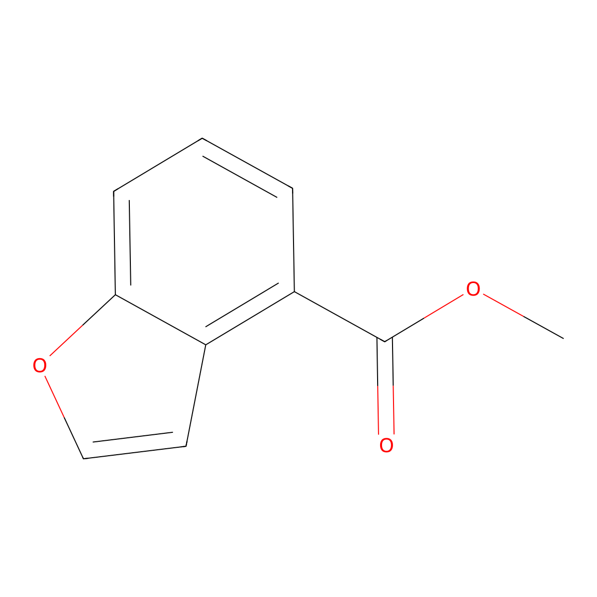 4-Benzofurancarboxylic acid, methyl ester molecular structure, CAS 41019-56-1