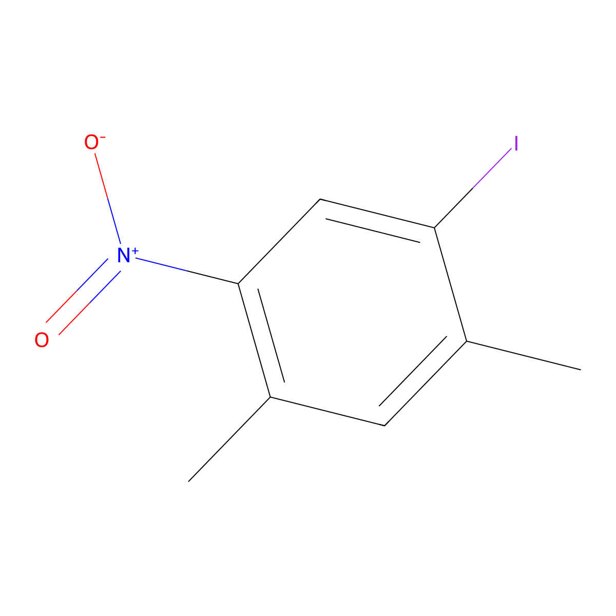 1-Iodo-2,4-dimethyl-5-nitrobenzene molecular structure, CAS 4102-38-9