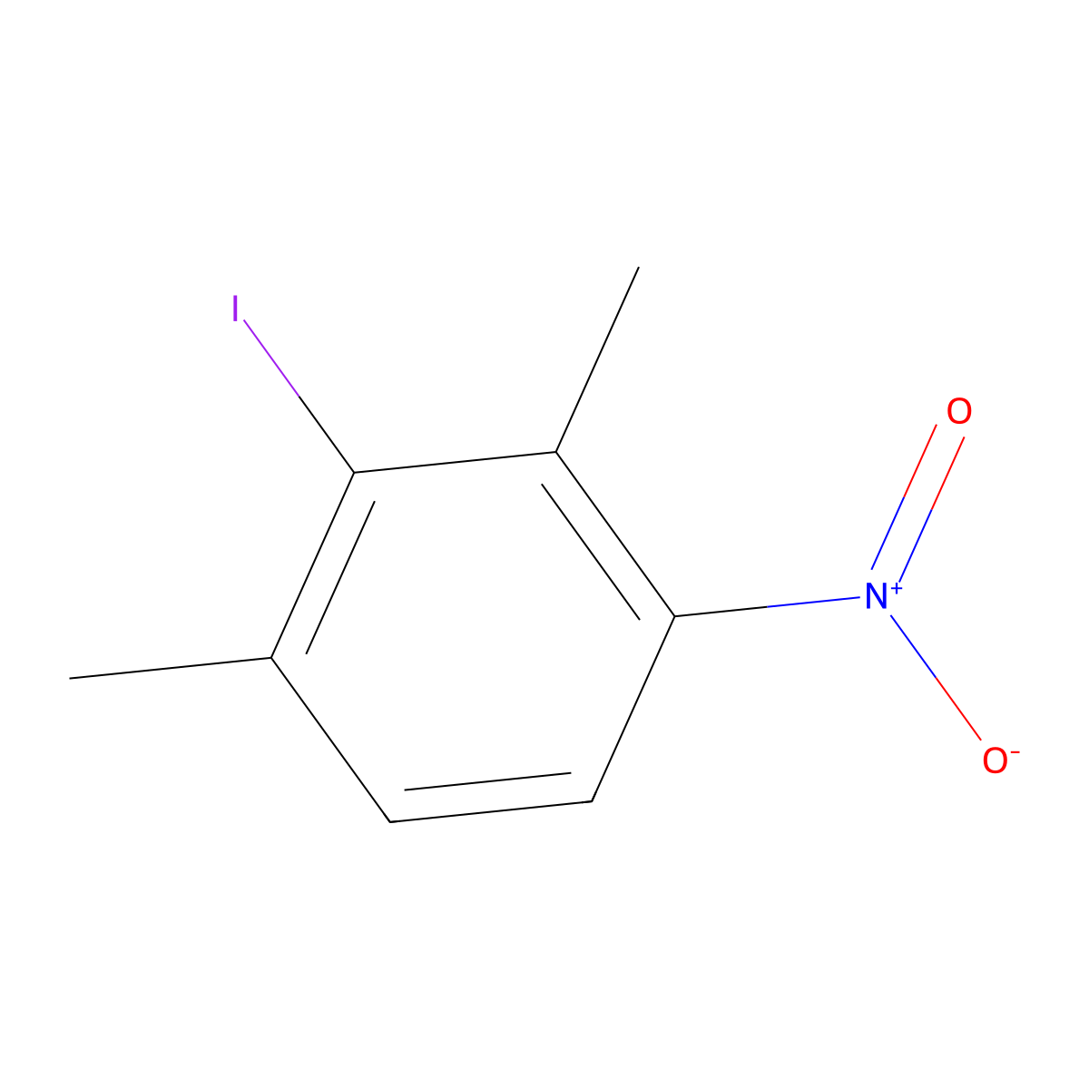 2-Iodo-1,3-dimethyl-4-nitrobenzene molecular structure, CAS 4102-46-9