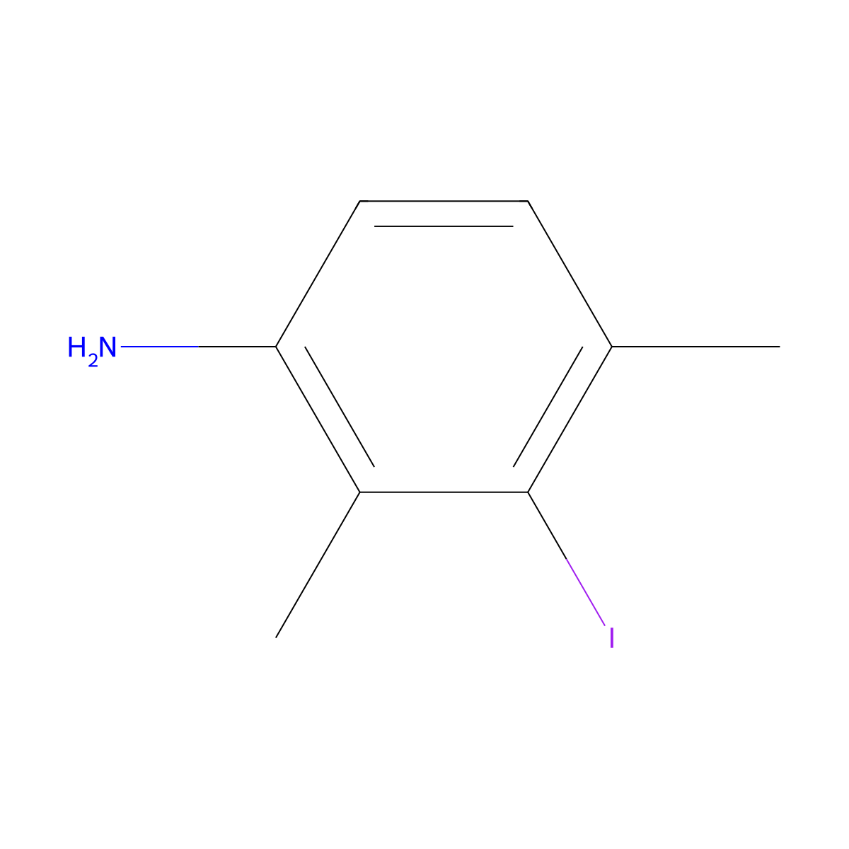 3-Iodo-2,4-dimethylaniline molecular structure, CAS 4102-51-6
