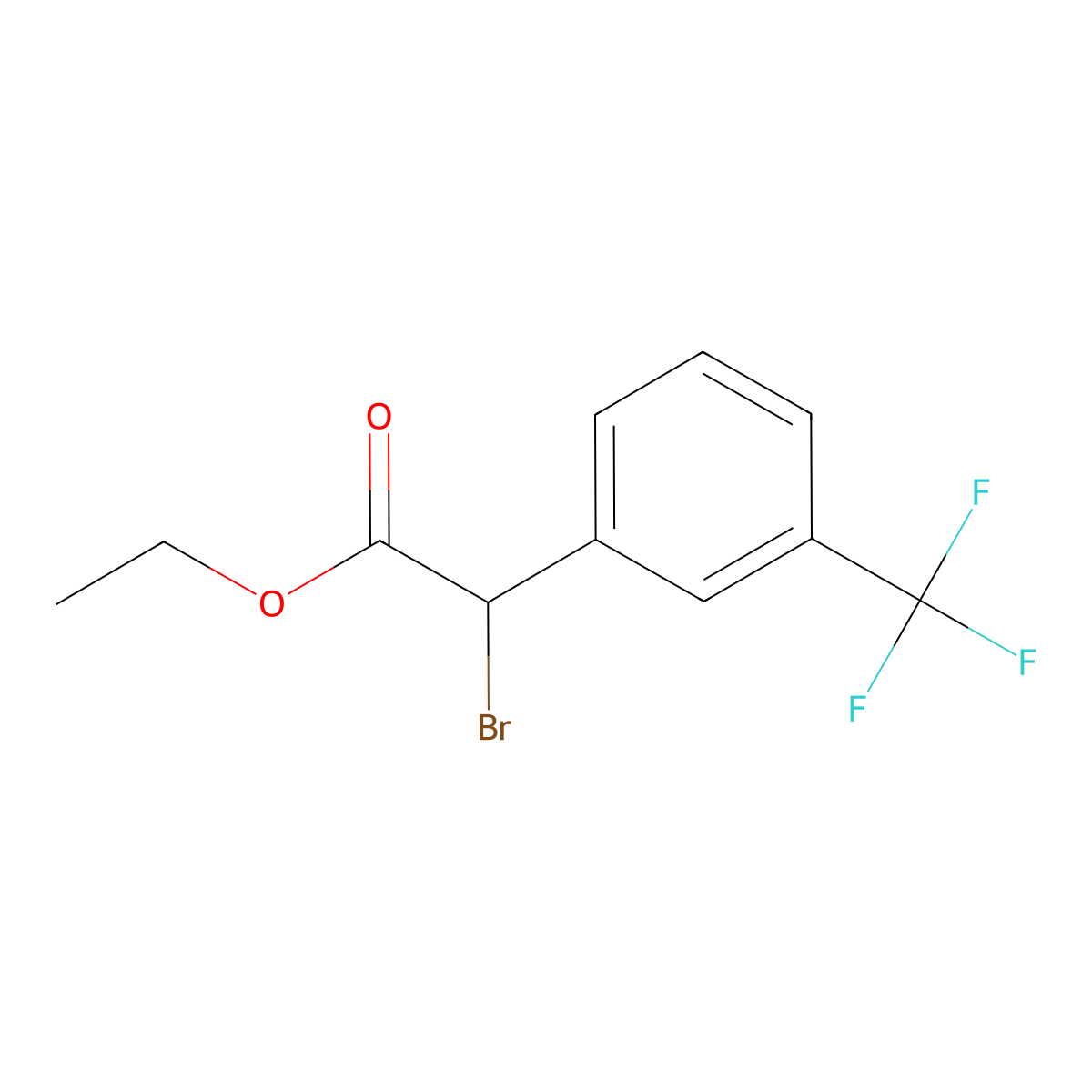 Ethyl 2-bromo-2-[3-(trifluoromethyl)phenyl]acetate molecular structure, CAS 41023-25-0