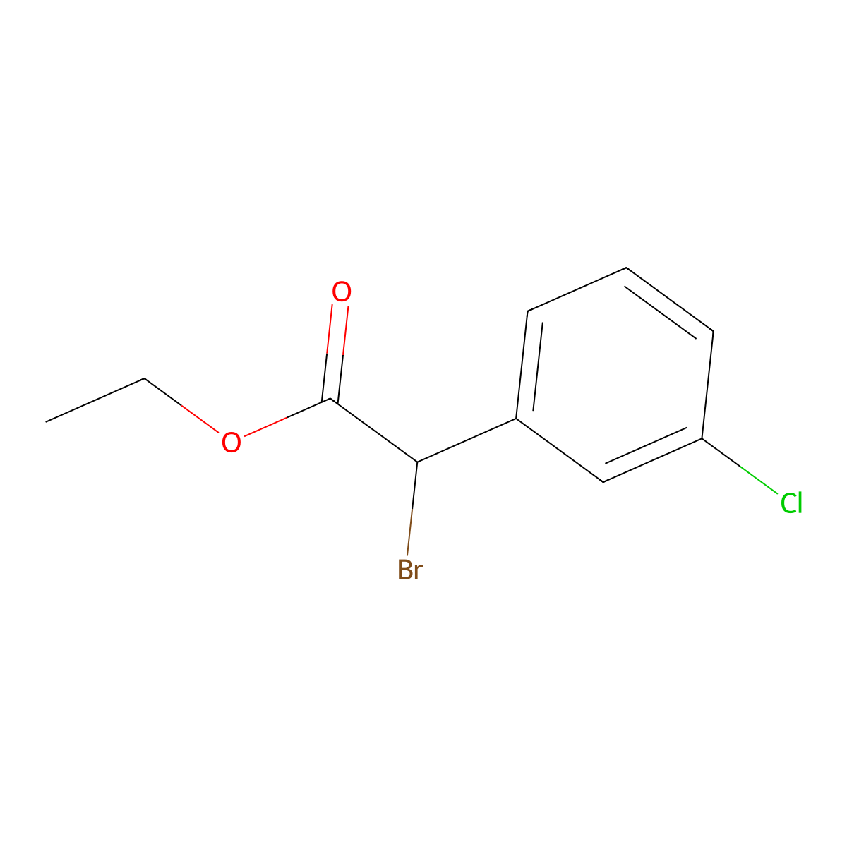 Ethyl 2-Bromo-2-(3-chlorophenyl)acetate molecular structure, CAS 41024-33-3