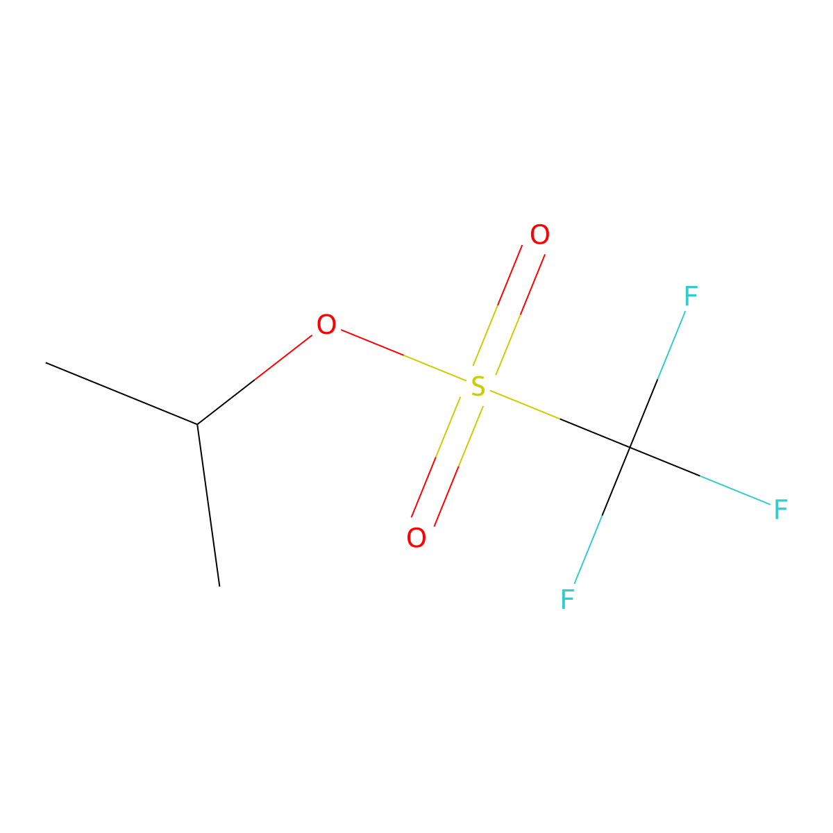 1-Methylethyl 1,1,1-trifluoromethanesulfonate molecular structure, CAS 41029-44-1