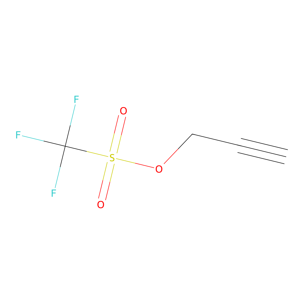 3-(Trifluoromethylsulfonyloxy)prop-1-yne molecular structure, CAS 41029-46-3