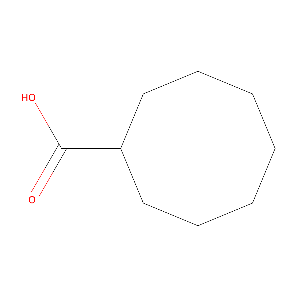 Cyclooctanecarboxylic acid molecular structure, CAS 4103-15-5