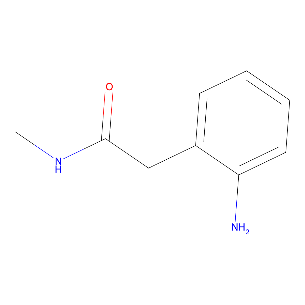 2-(2-aminophenyl)-N-methylacetamide molecular structure, CAS 4103-61-1